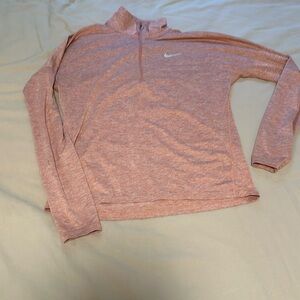 Heathered Pink Nike 1/4 Zip-DriFit